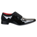 Mens Patent Shiny Suede Leather Shoes Smart Formal Laced Italian Designer - Knighthood Store