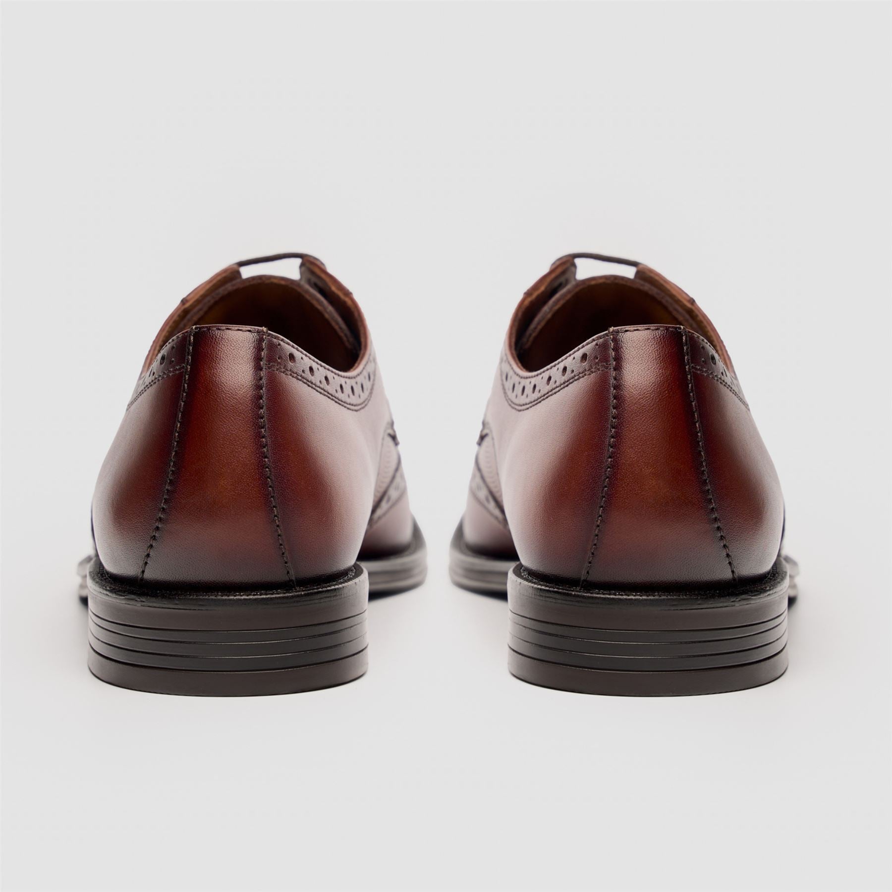Lorenzo - Men's Tan Burnished Leather Oxfords Shoes