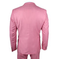 Men's Classic 3 Piece Suit Blush Pink Pocket Chain Wedding Tailored Fit Vintage Formal - Knighthood Store