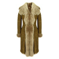 Womens Luxury Toscana 3/4 Coat Real Sheepskin Beaver Shearling Suede Jacket - Knighthood Store