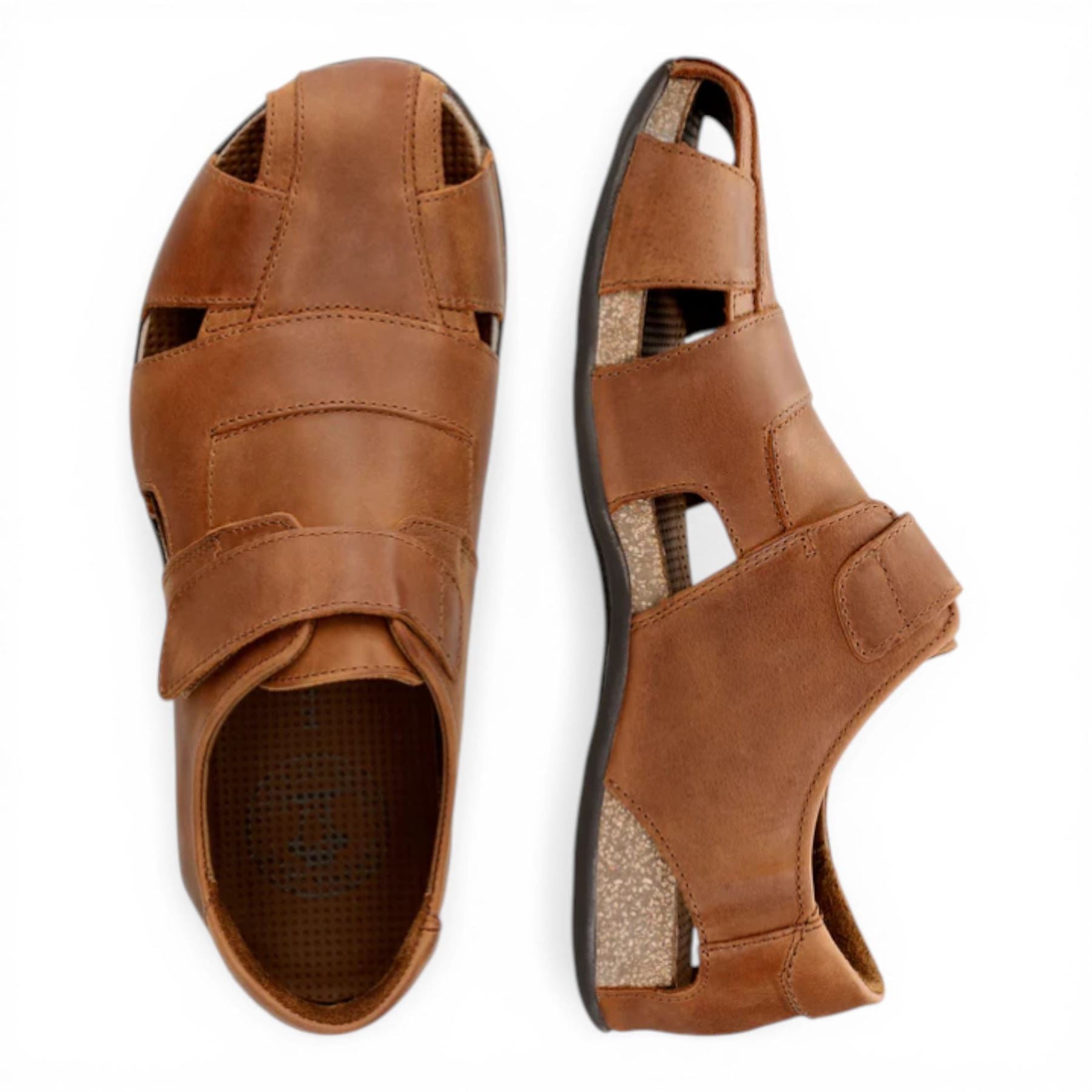 Fletcher Basics C5 - Men's Bark Brown Leather Sandals