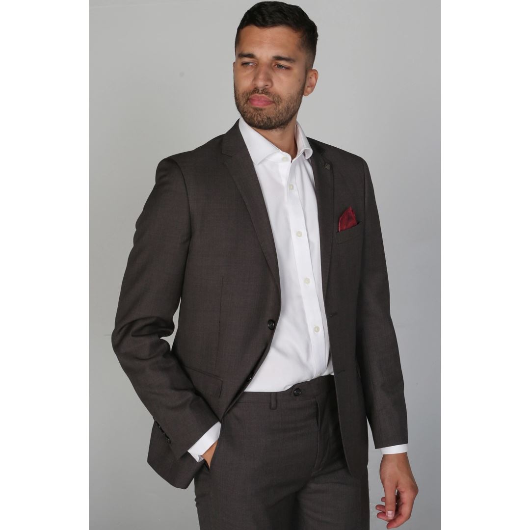 Charles - Men's Charcoal Plain Formal Blazer