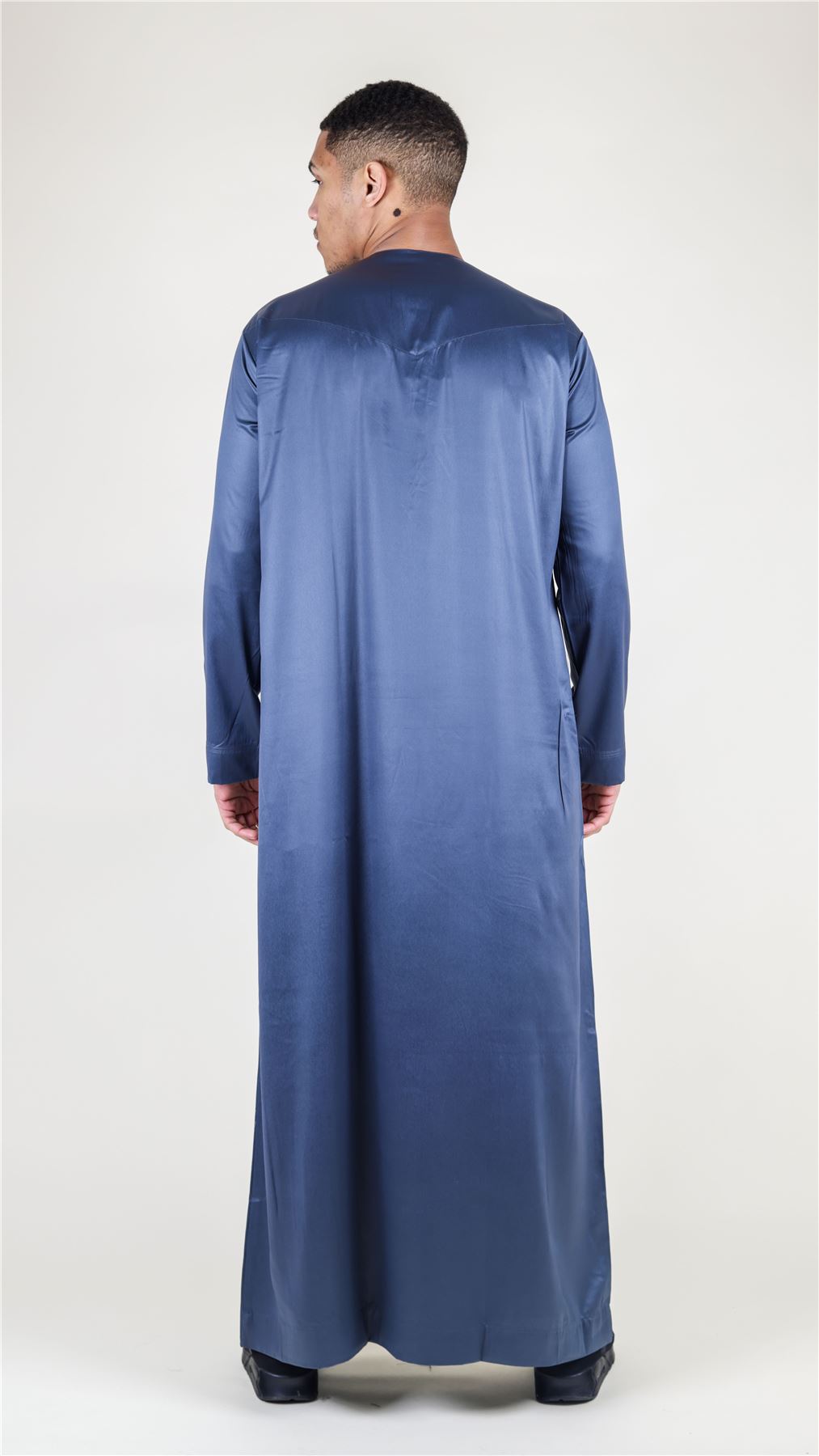 Men's Thobe Jubba Islamic Clothing Muslim Kaftan Emirati Omani Satin Robe