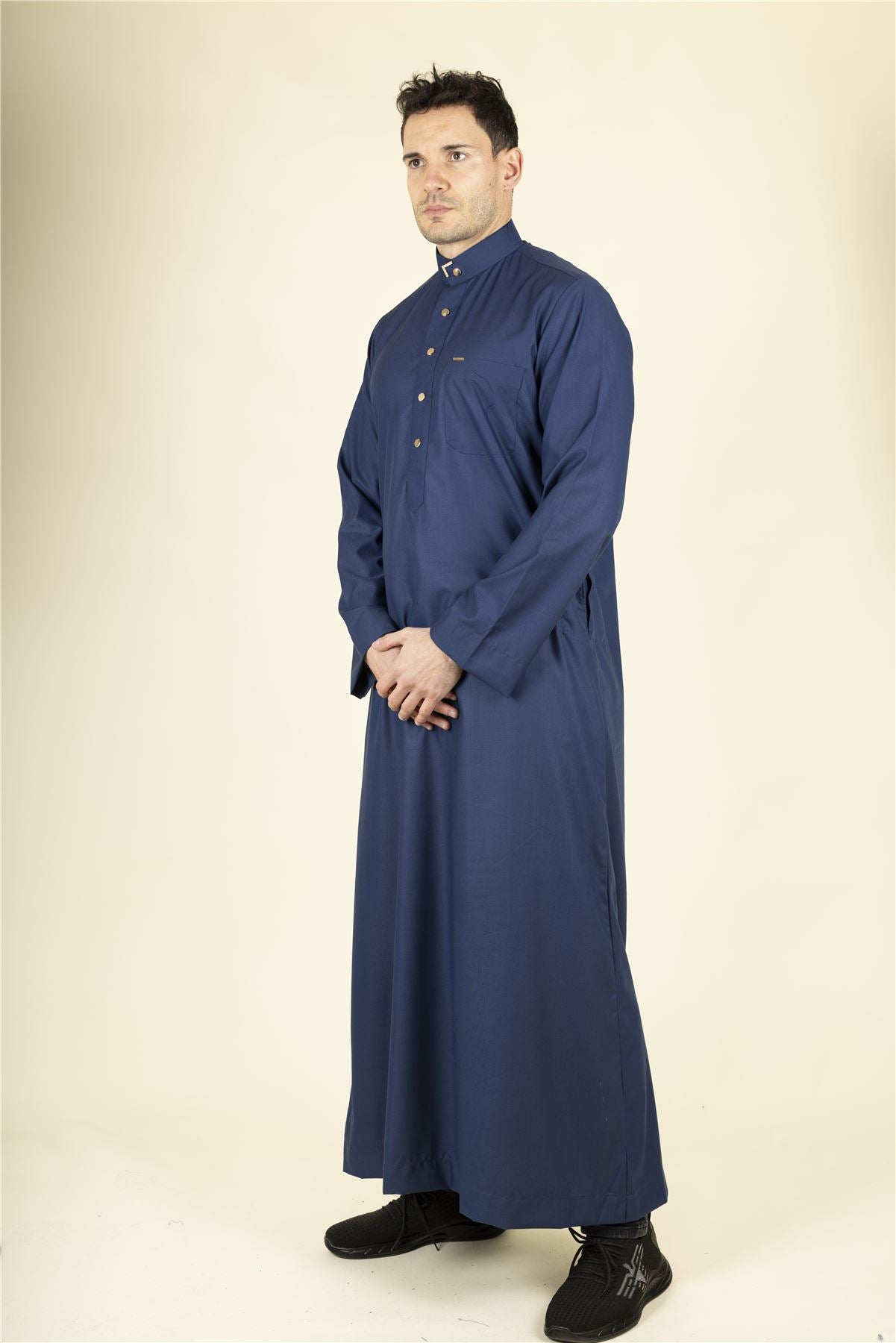 TT-005 - Men's Saudi Emirati Thobe Arab Nehru High Collar