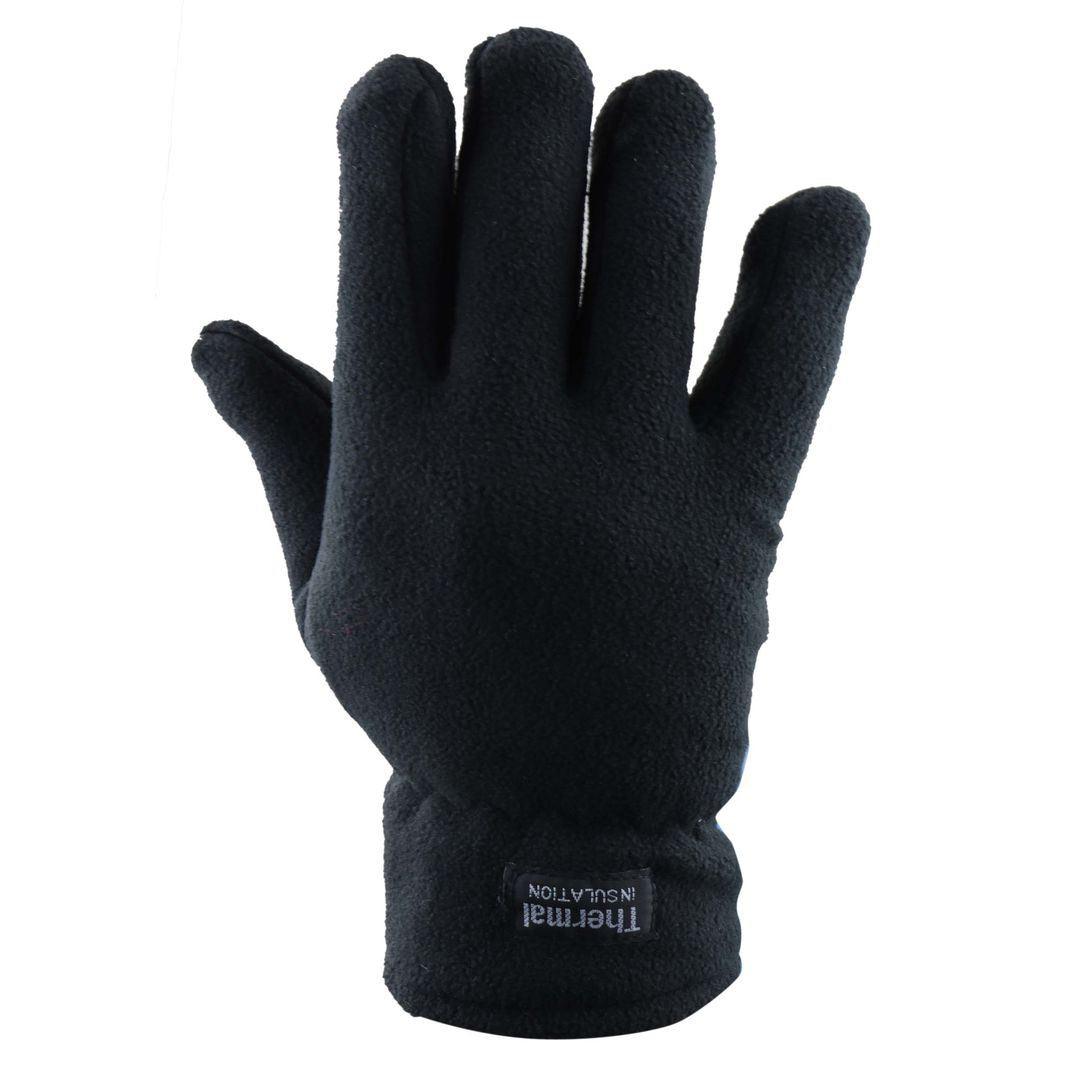 Mens Thermal Insulated Lined Warm Gloves One Size Stretch Classic Black - Knighthood Store