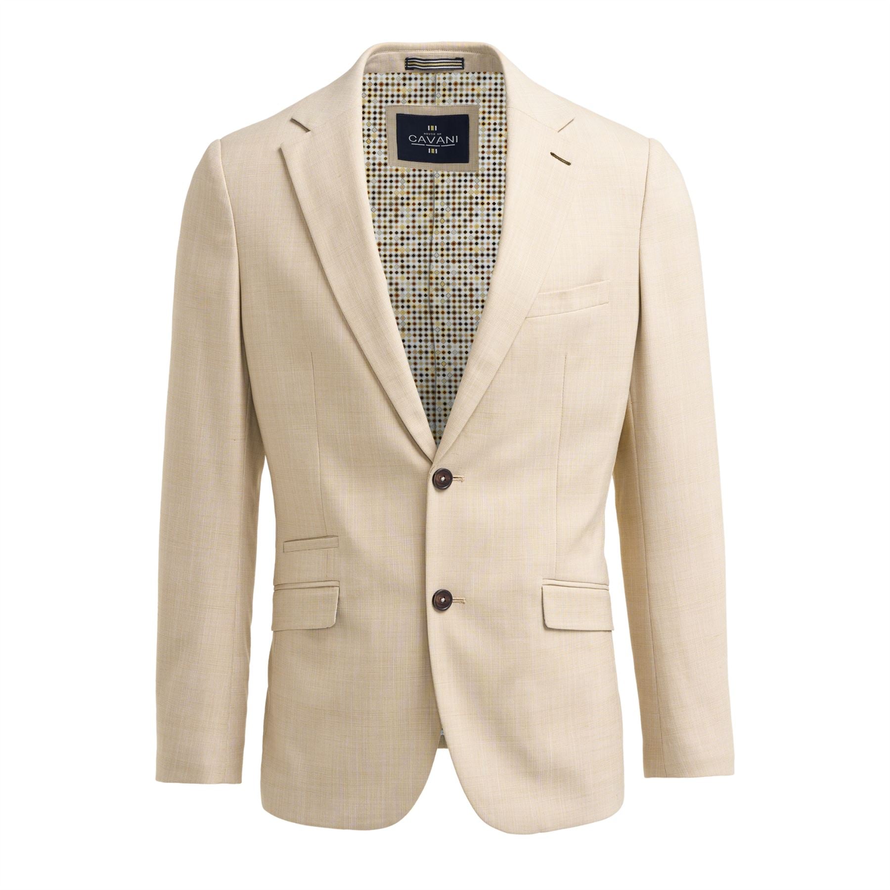 Camden - Men's Beige Check Blazer