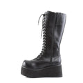 DEMONIA TRASHVILLE 205 Rock Boots Unisex Pleaser Vegan Leather Matt Black Gothic - Knighthood Store