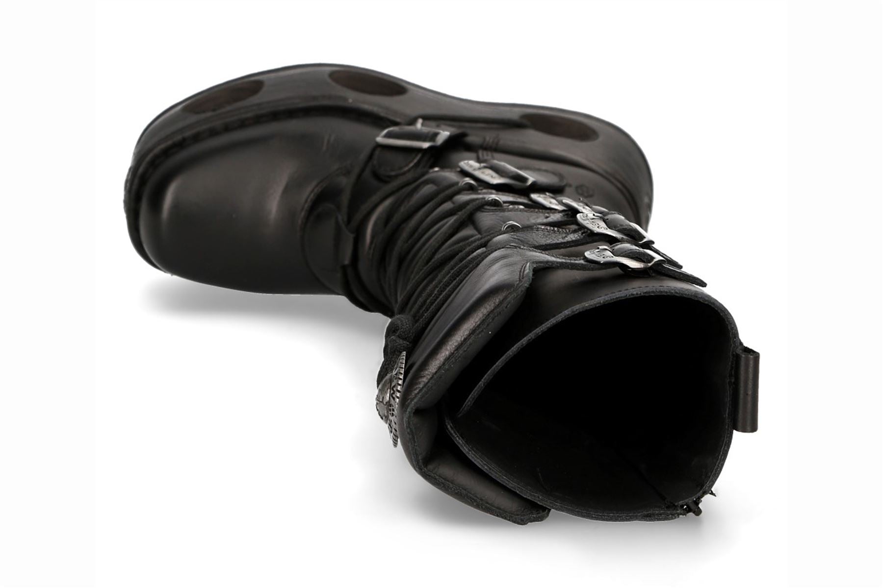 New Rock M-272-S2 Knee High Black Leather Gothic Boots