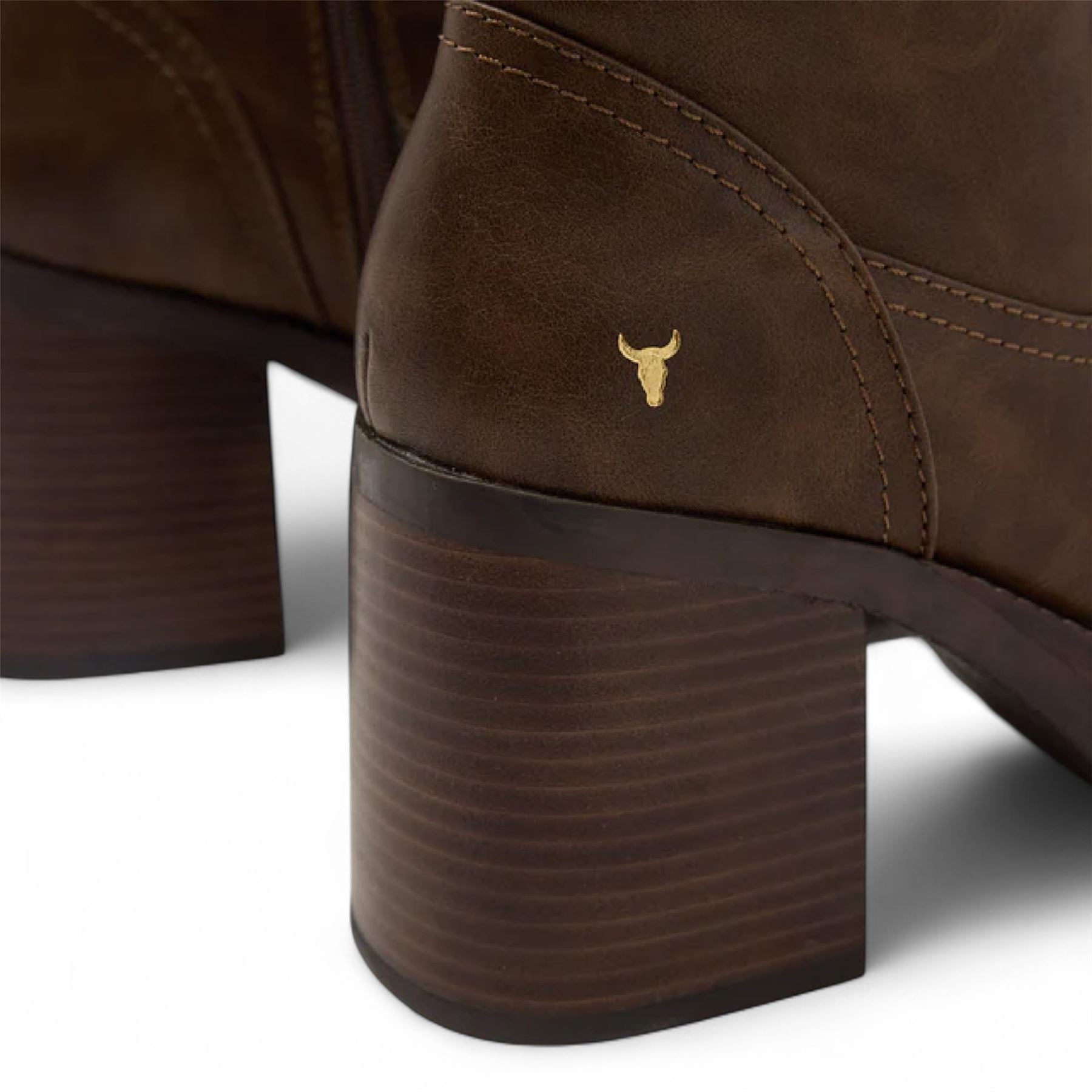 Niche - Women's Oak Brown Faux Leather Knee-High Boots