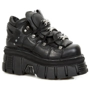 Men's New Rock M.106-S29 Tower Metallic Black Goth Boots