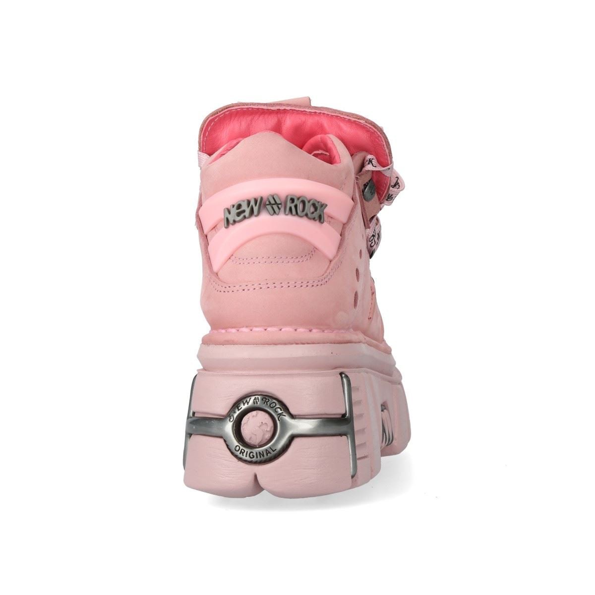 New Rock M-106-C158 Pink Platform Gothic Punk Ankle Boots