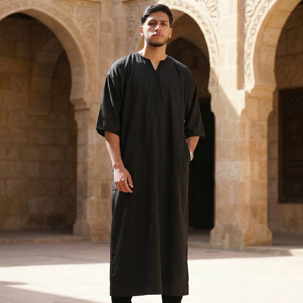 TT-006 - Men's Emirati Omani Half Sleeve Thobe