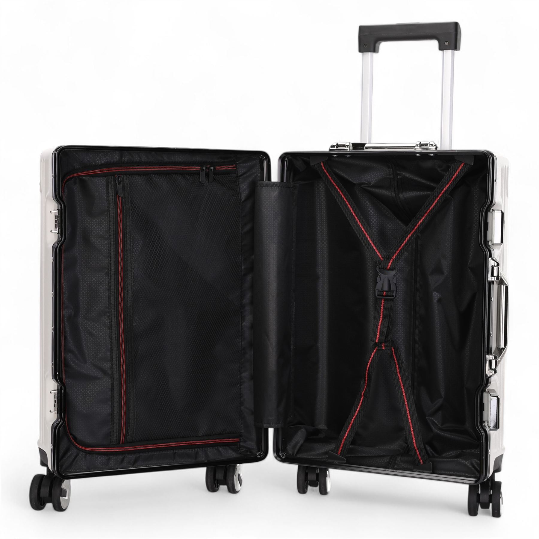 Robust Hard Shell Luggage 8 Wheel Suitcase Set