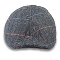 Men's Duckbill Cap Wool Blend Tweed Herringbone Check Gatsby Peaked Ivy 6 Panel Hat - Knighthood Store