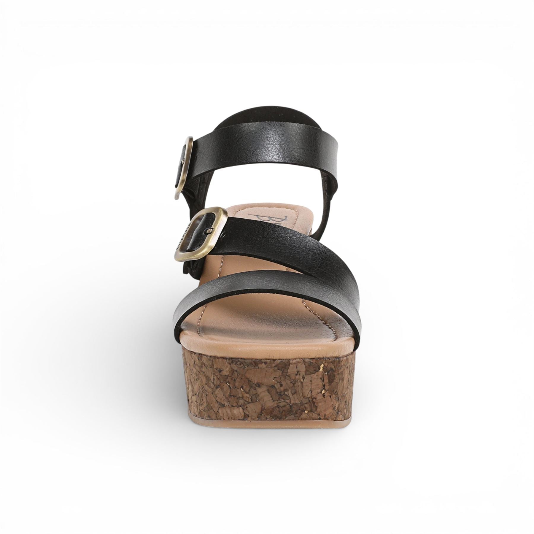 Ali - Women's Black Wedge Strappy Espadrille Heel Sandals