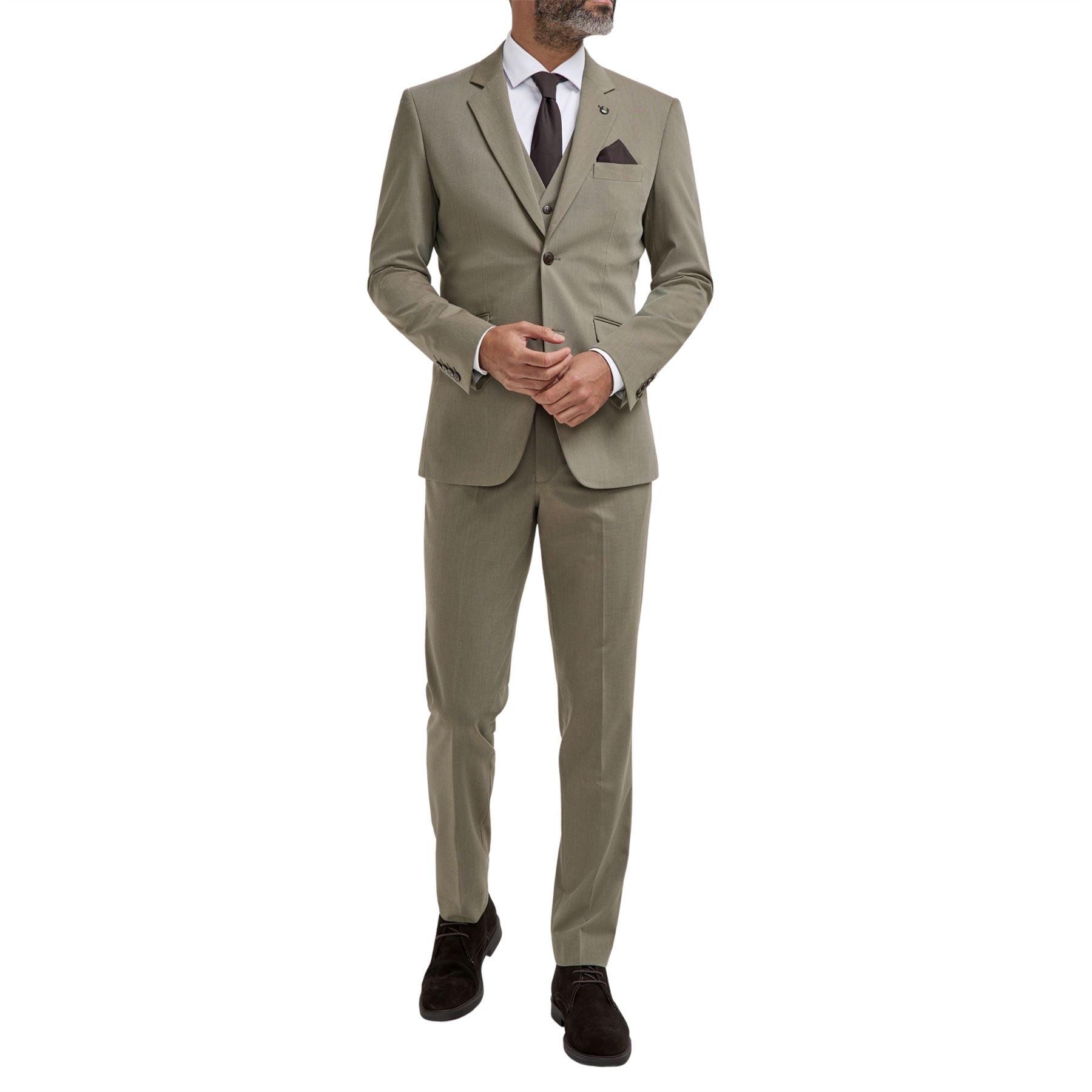 Donatella - Men's Sage Green 3 Piece Tailored Fit Suit