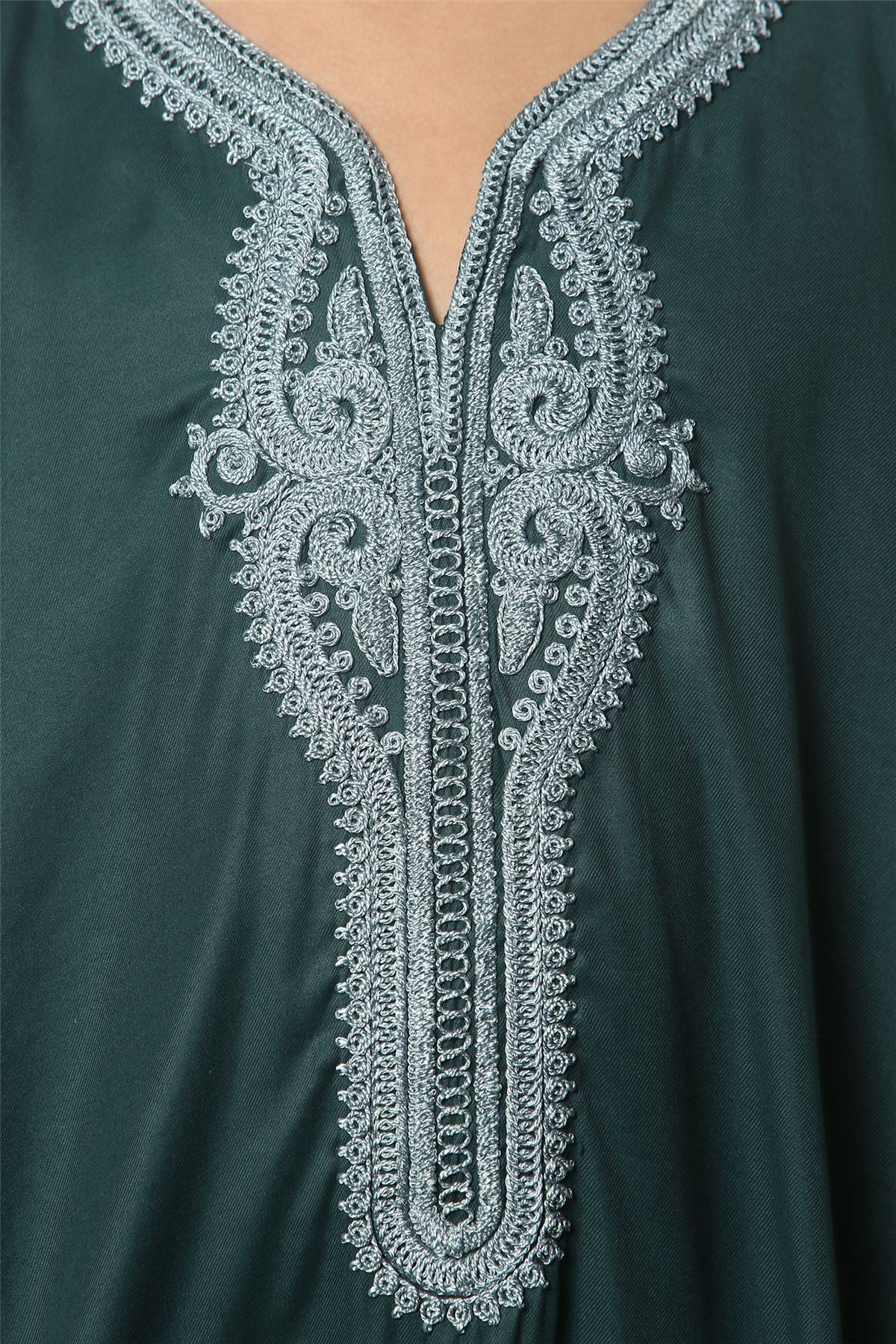 Boys Moroccan Thobe Short Sleeve Gandoura Embroidery Kaftan