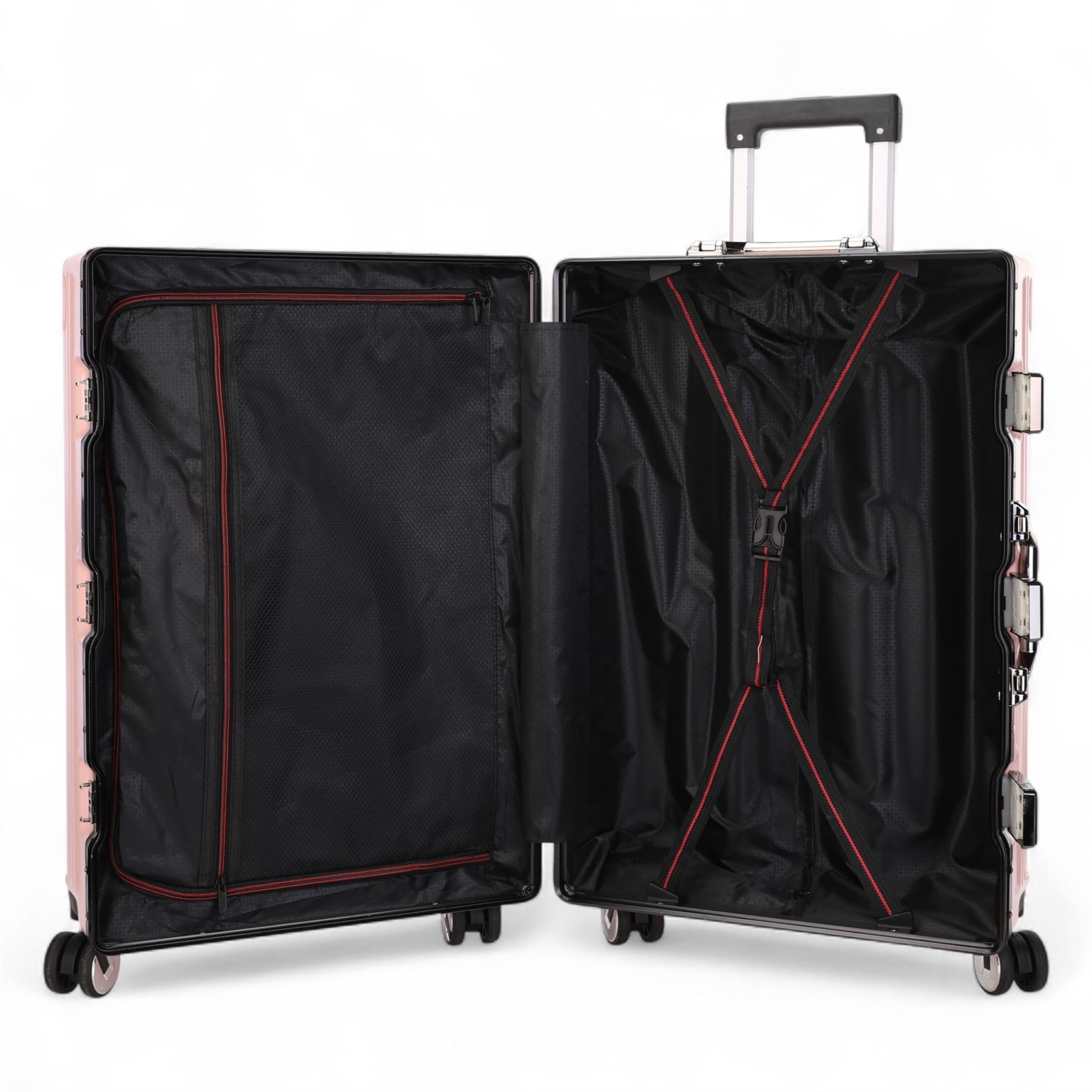 Robust Hard Shell Luggage 8 Wheel Suitcase Set