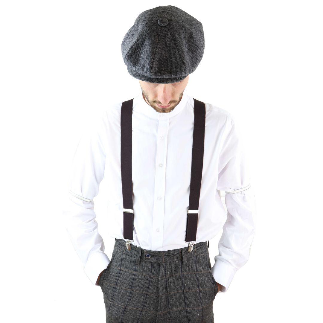 Mens Classic Vintage Retro Trouser Braces Suspenders 1920s Gatsby Blinders - Knighthood Store