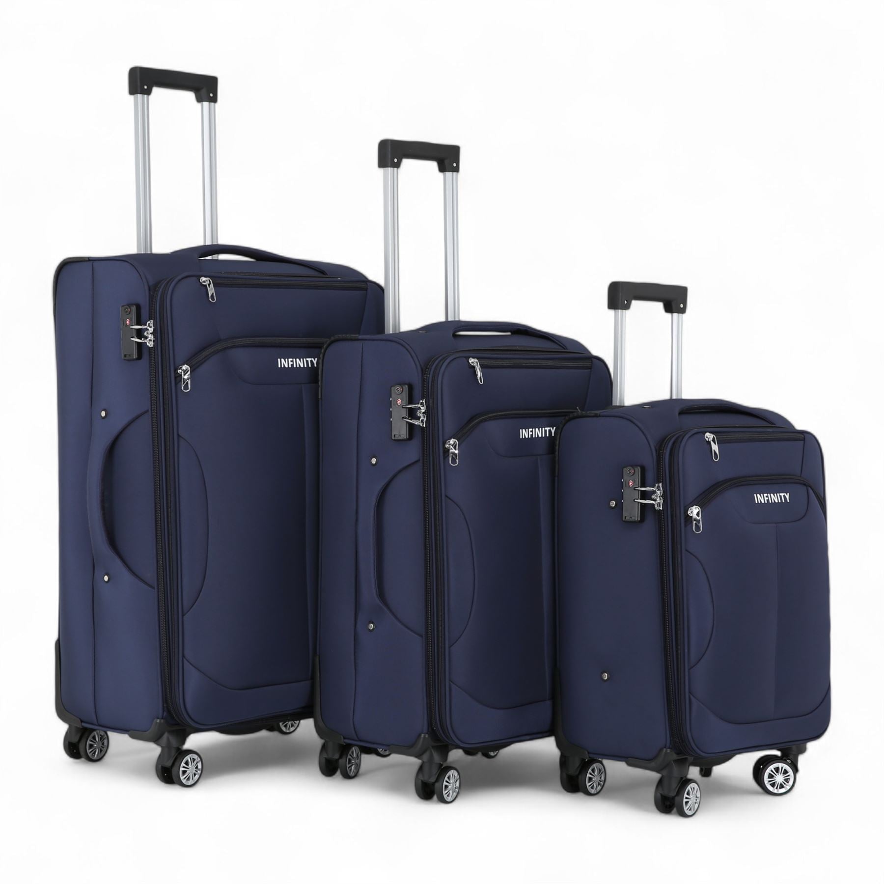 Lightweight Soft Shell Luggage Set Travel Suitcases