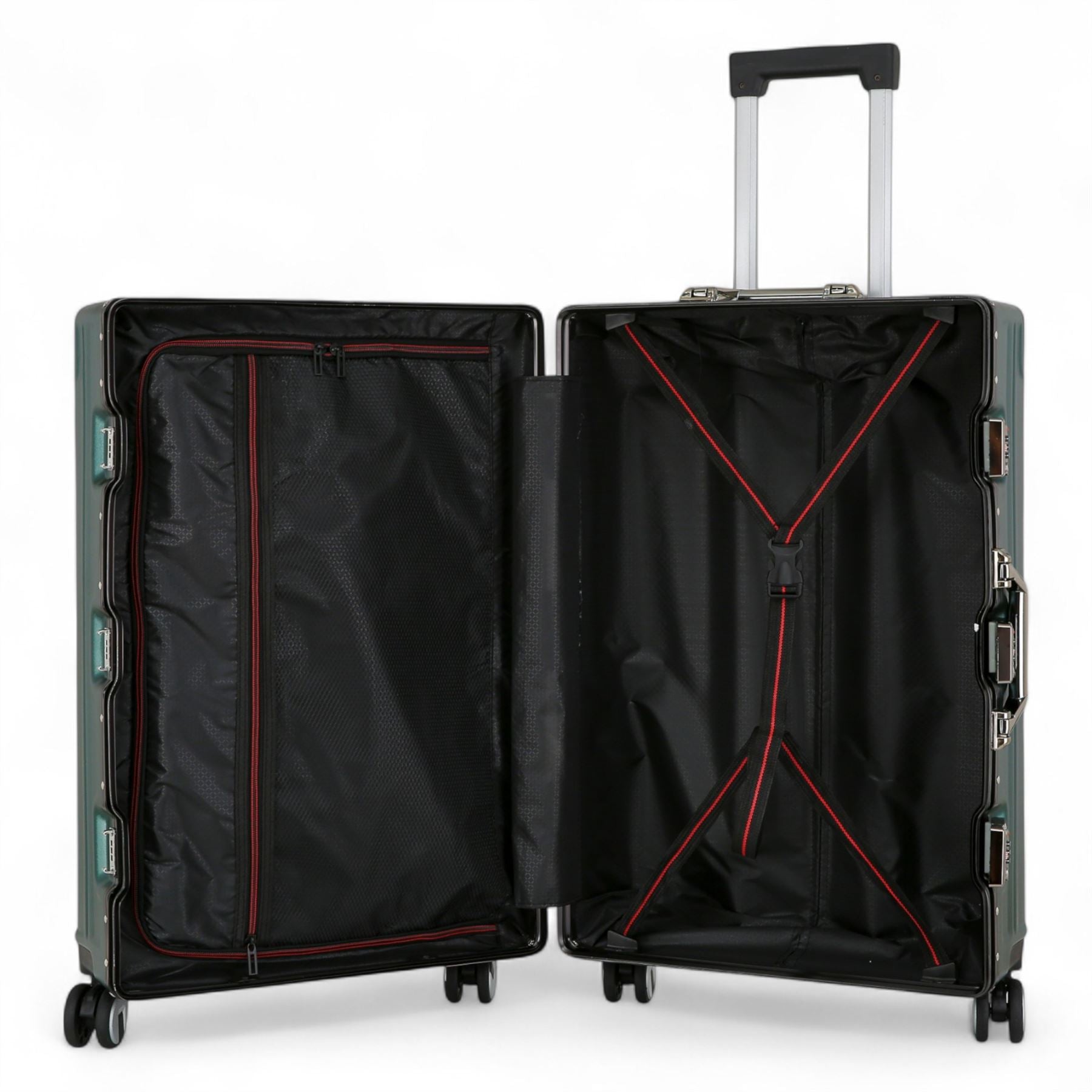 Robust Hard Shell Luggage 8 Wheel Suitcase Set