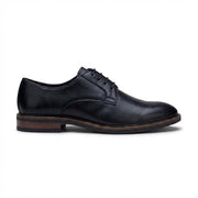 Tanner - Men’s Black Leather Plain Toe Derby Lace-Up Shoes