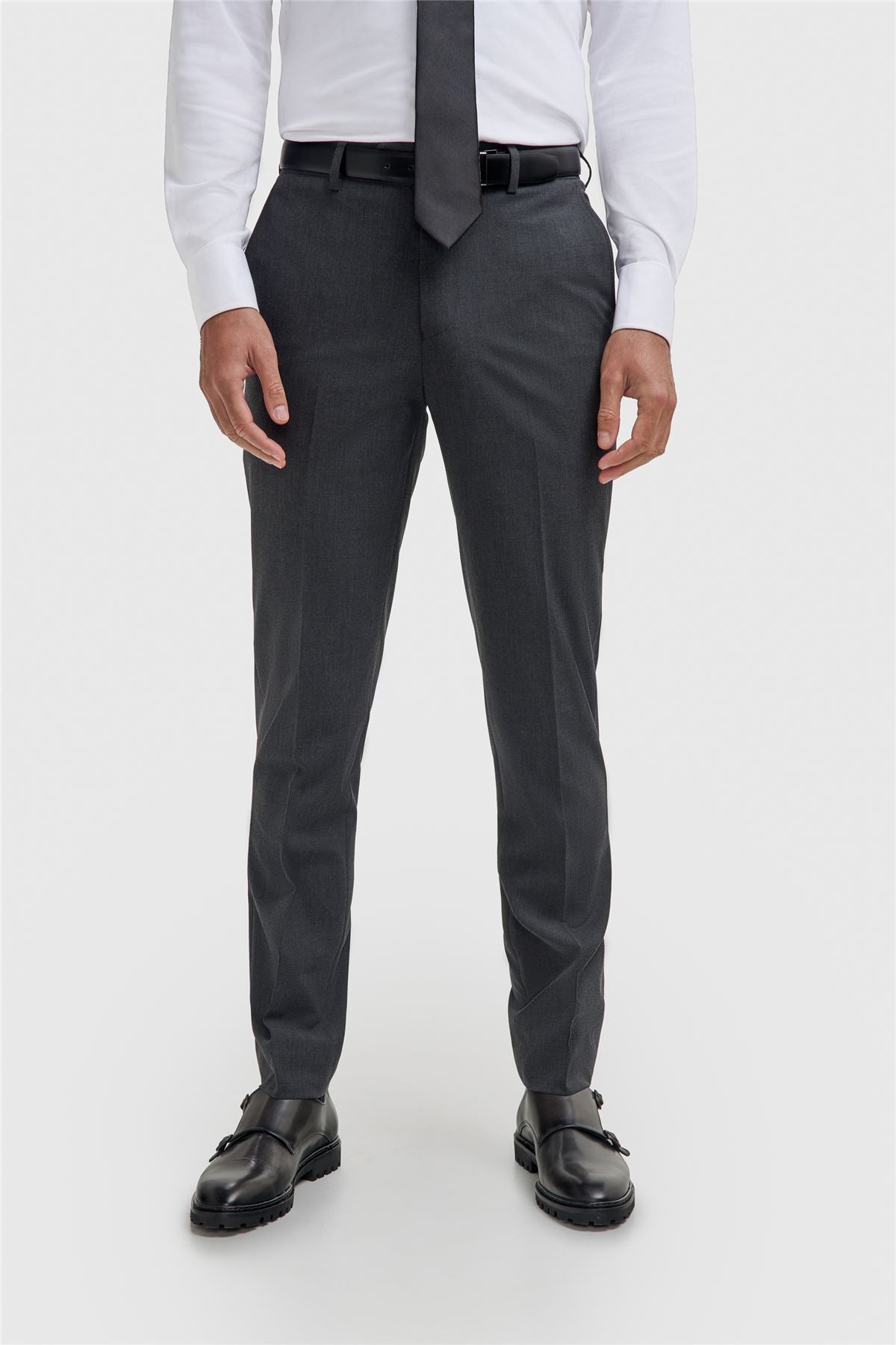 Malibu - Men's Charcoal Textured Trousers