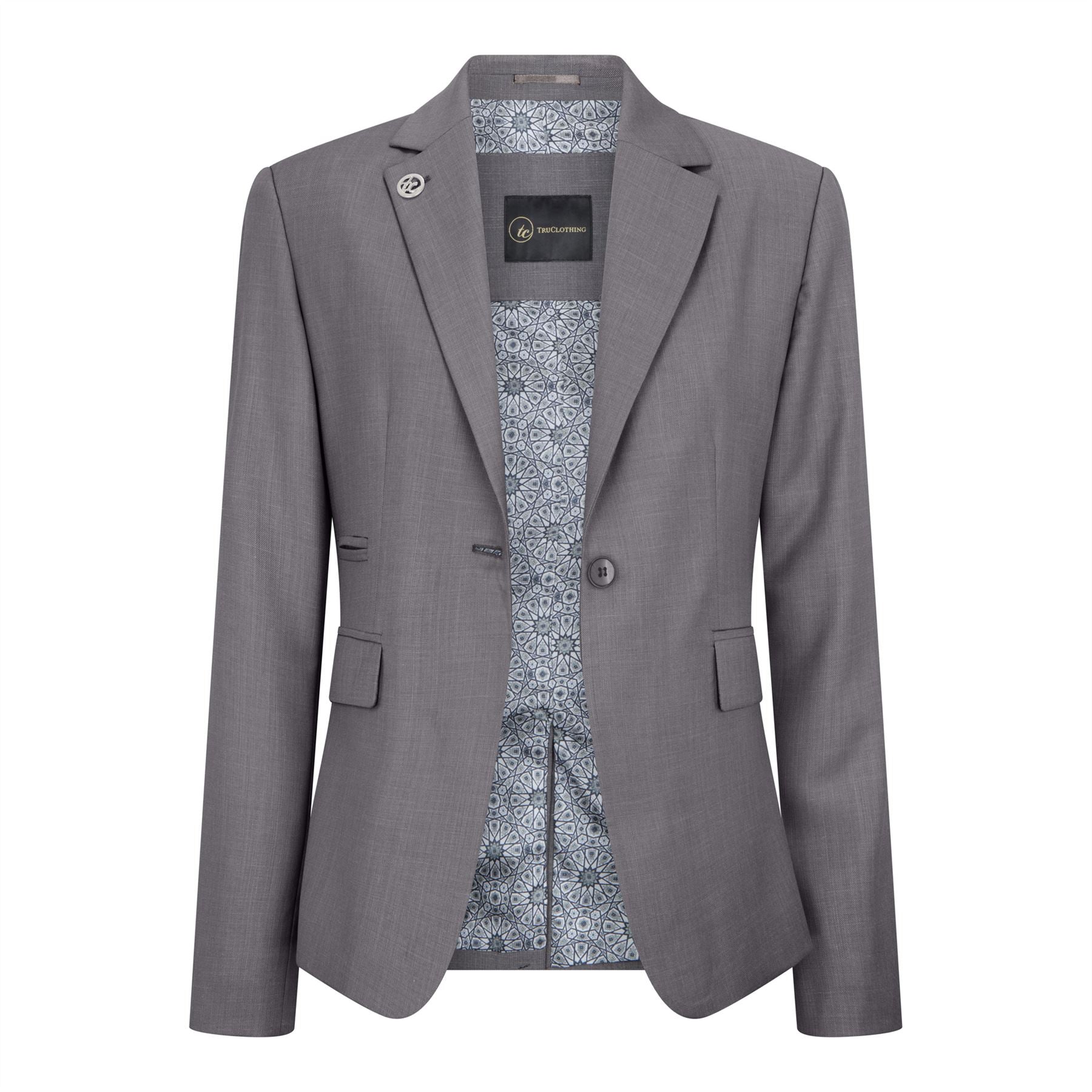 TPW-15 - Women's 3 Piece Plain Grey Suit
