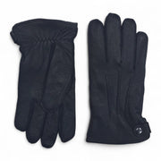 Men’s Leather Wool Lined Snap Button Closure Winter Gloves