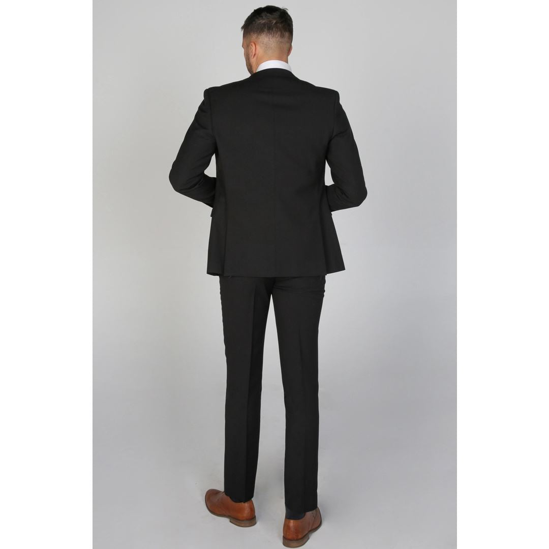 Mayfair- Men's Plain Black Trouser Wedding Prom Funeral