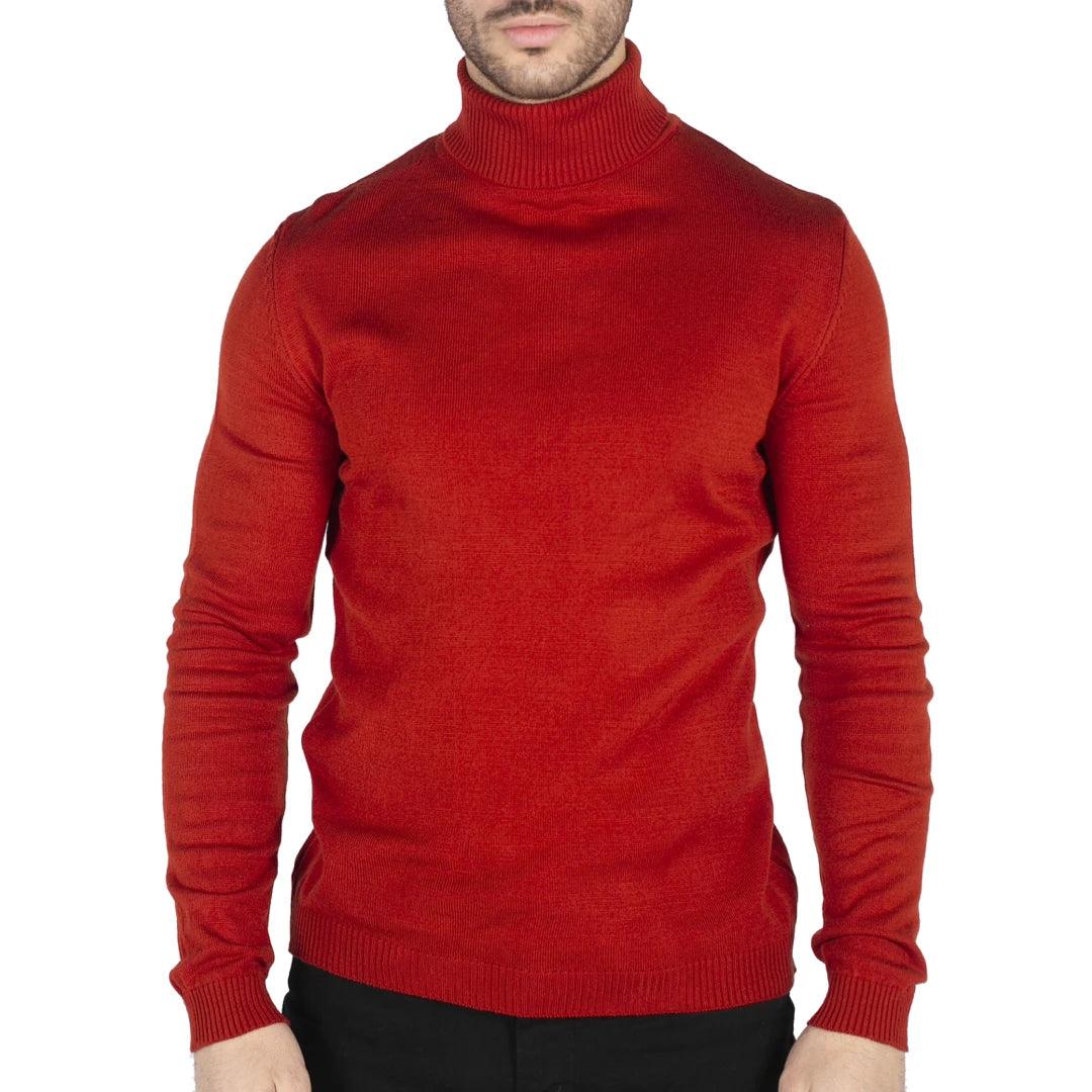 Mens Polar Neck Jumper Roll Neck High Turtle Neck Slim Fit Light Weight - Knighthood Store