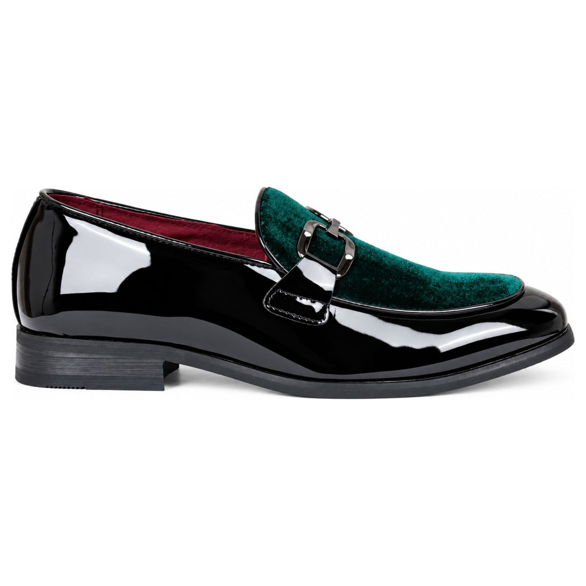 Men's Velvet Patent Slip-On Dress Loafers