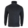 Mens Jumper Fleece Fur Lined Pullover Knitted Warm Winter Casual Half Zip - Knighthood Store