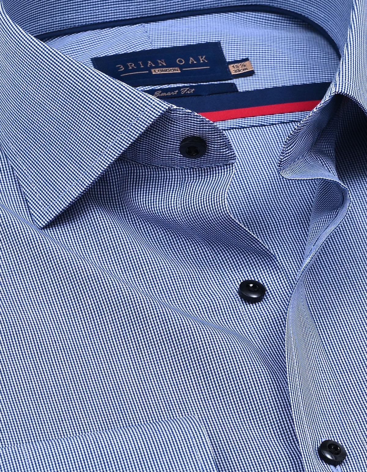 Men's Blue Checkered Dress Shirt
