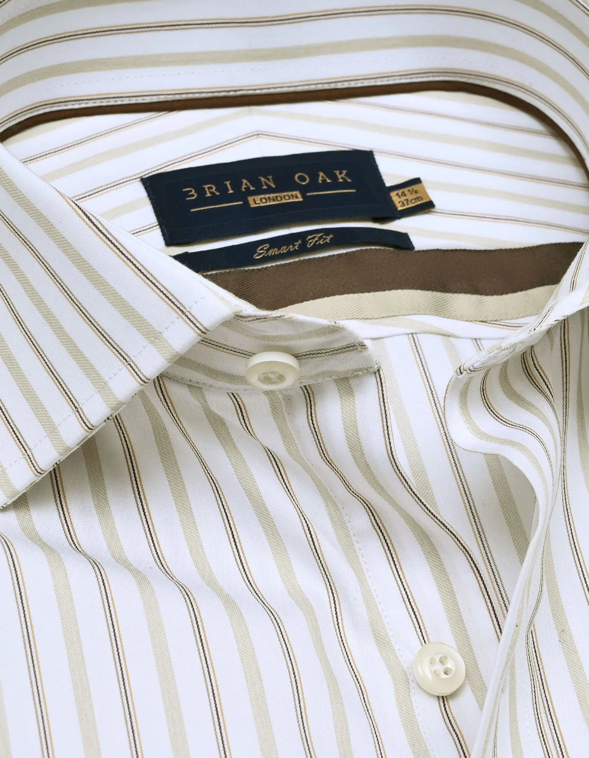 Men's Striped Twill Dress Shirt – Fawn