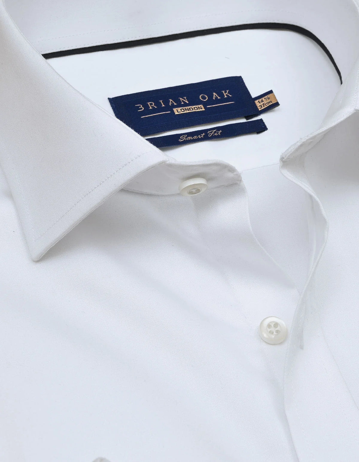 Men's Easy Care White Satin Shirt
