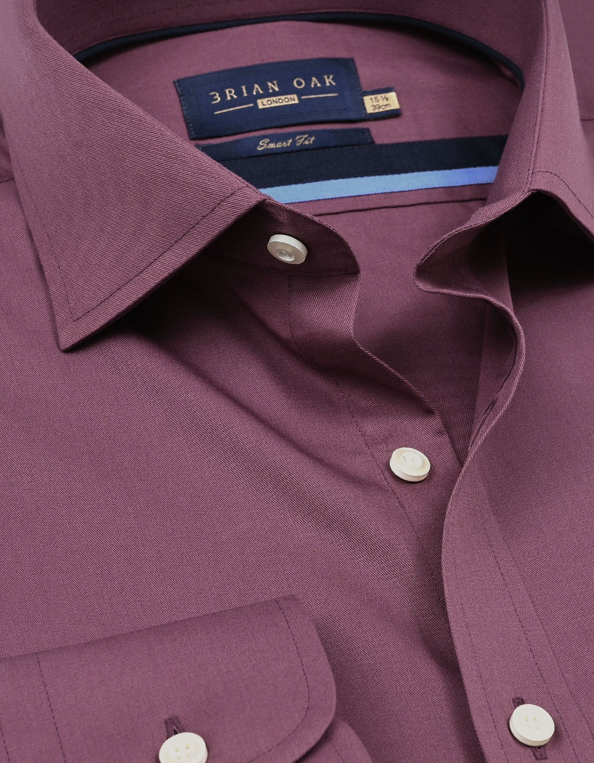 Brian Oak Easy Iron Plum Dress Shirt - Men's Smart Casual Shirt for Every Occasion