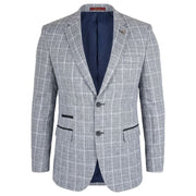 IM11 - Men's Check Slim Fit Two-Button Blazer