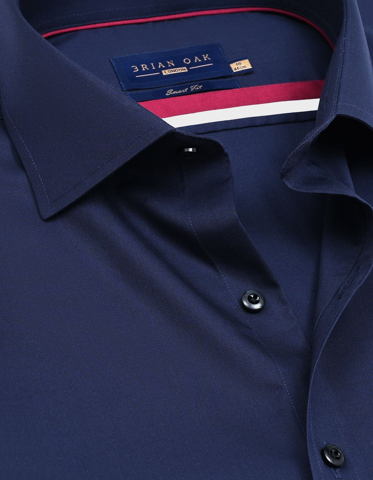 Men's Navy Blue Easy Iron Cotton Dress Shirt