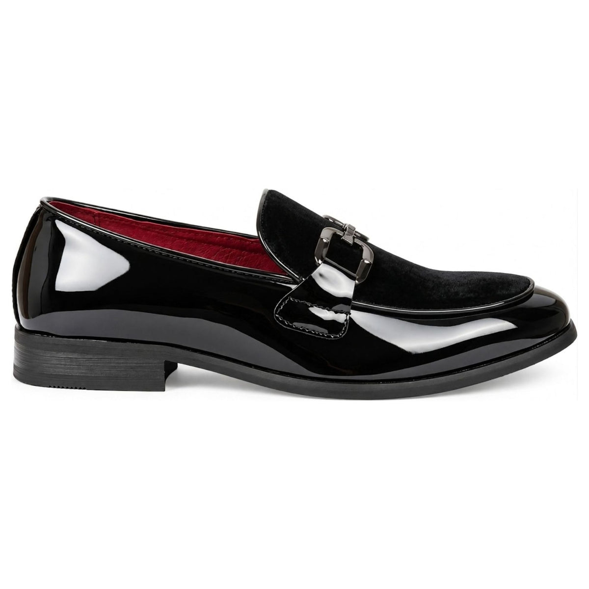 Men's Velvet Patent Slip-On Dress Loafers