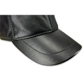 Mens Womens Unisex Real Leather Black Napa Soft Baseball Cap Hat Free Size - Knighthood Store