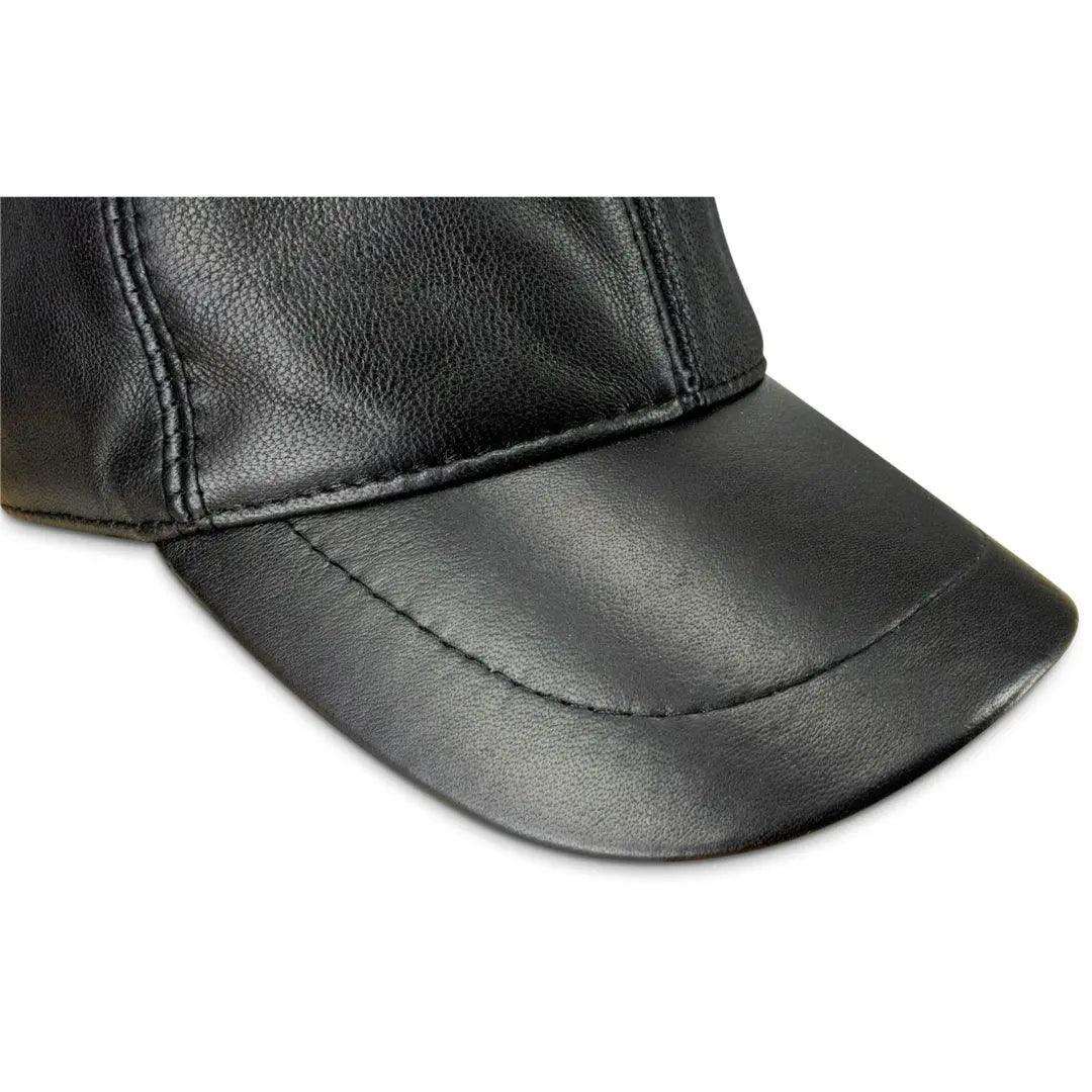 Mens Womens Unisex Real Leather Black Napa Soft Baseball Cap Hat Free Size - Knighthood Store