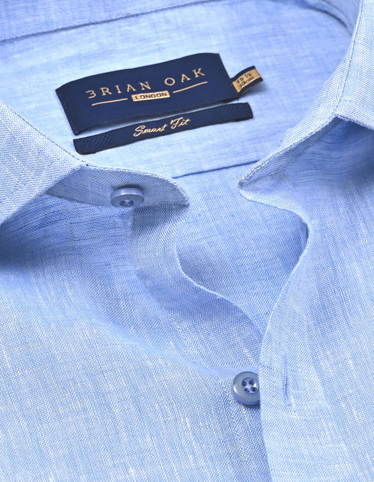 Men's Pure Linen Shirt - Sky Blue