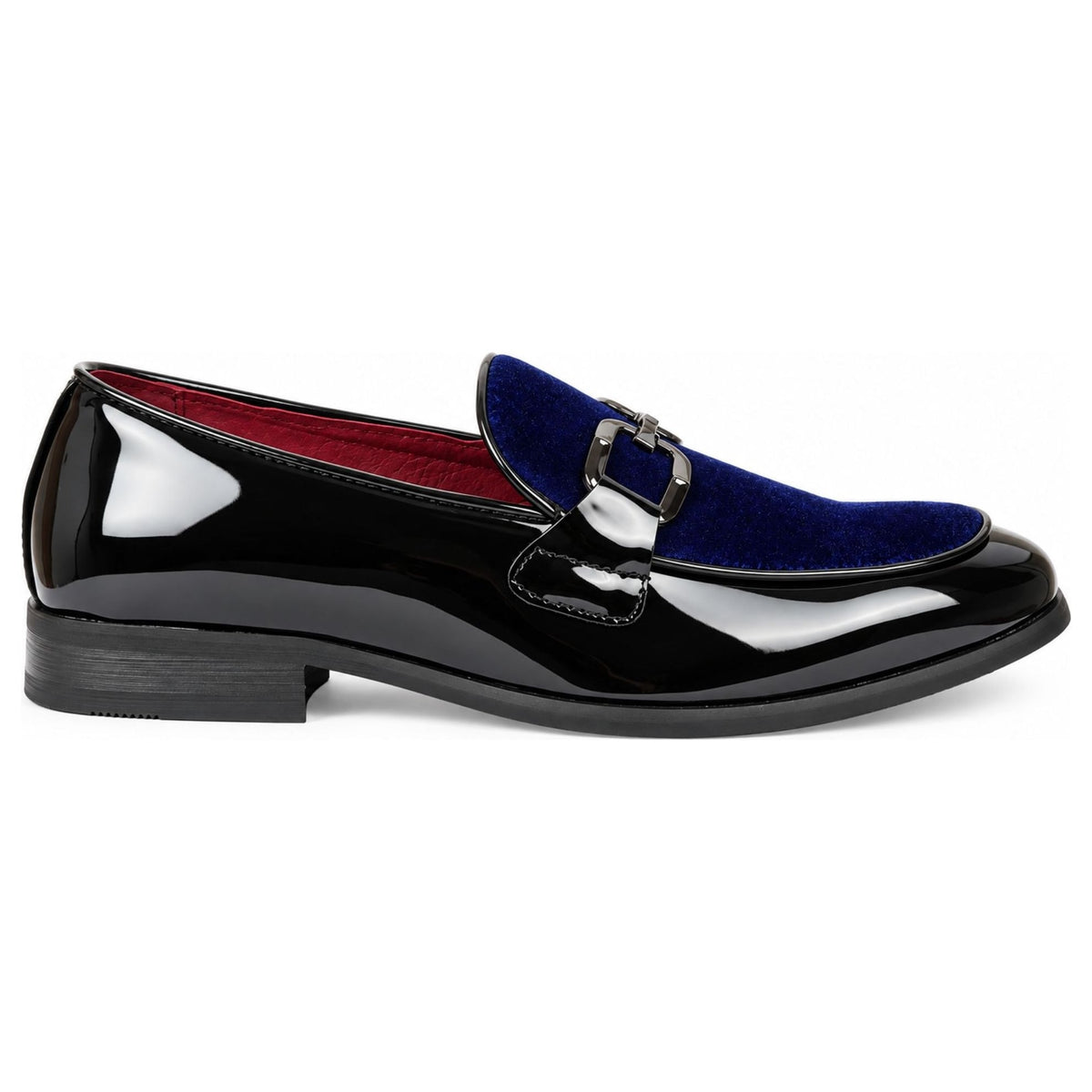 Men's Velvet Patent Slip-On Dress Loafers