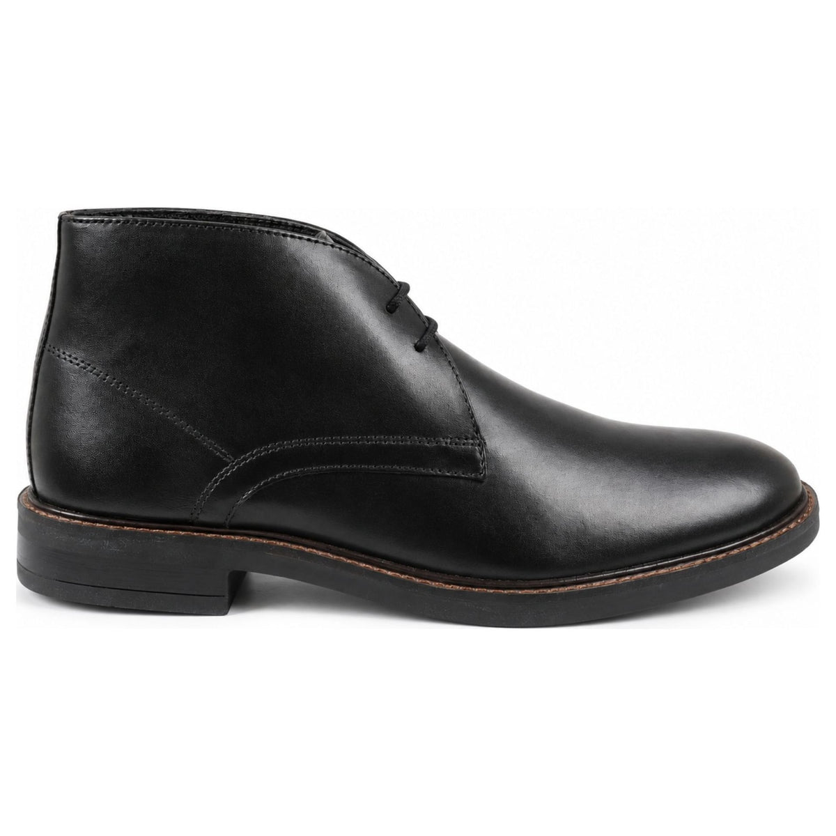 Oban - Men's Black Leather Lace-Up Chukka Ankle Boots