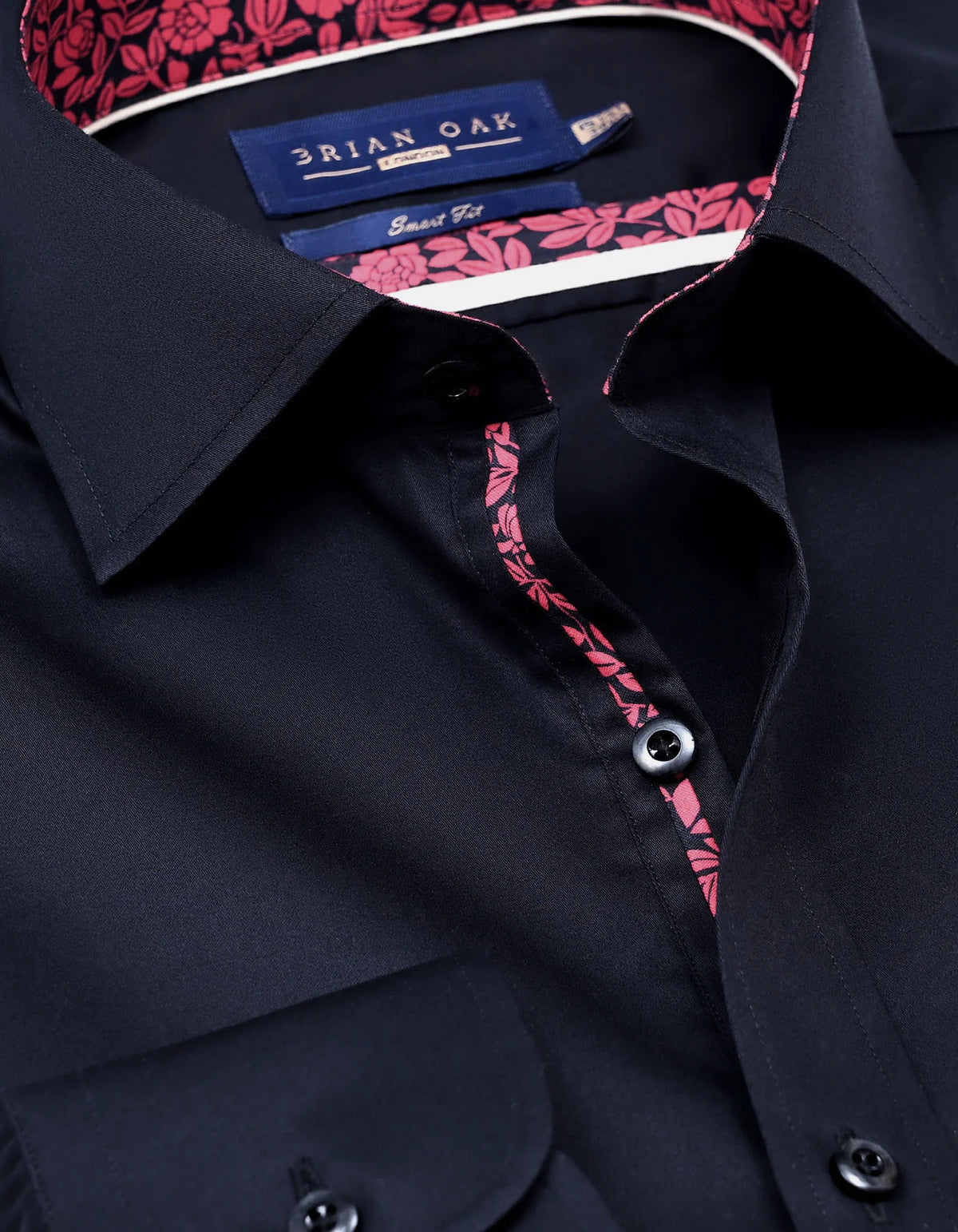 Men's Black Satin Designer Dress Shirt