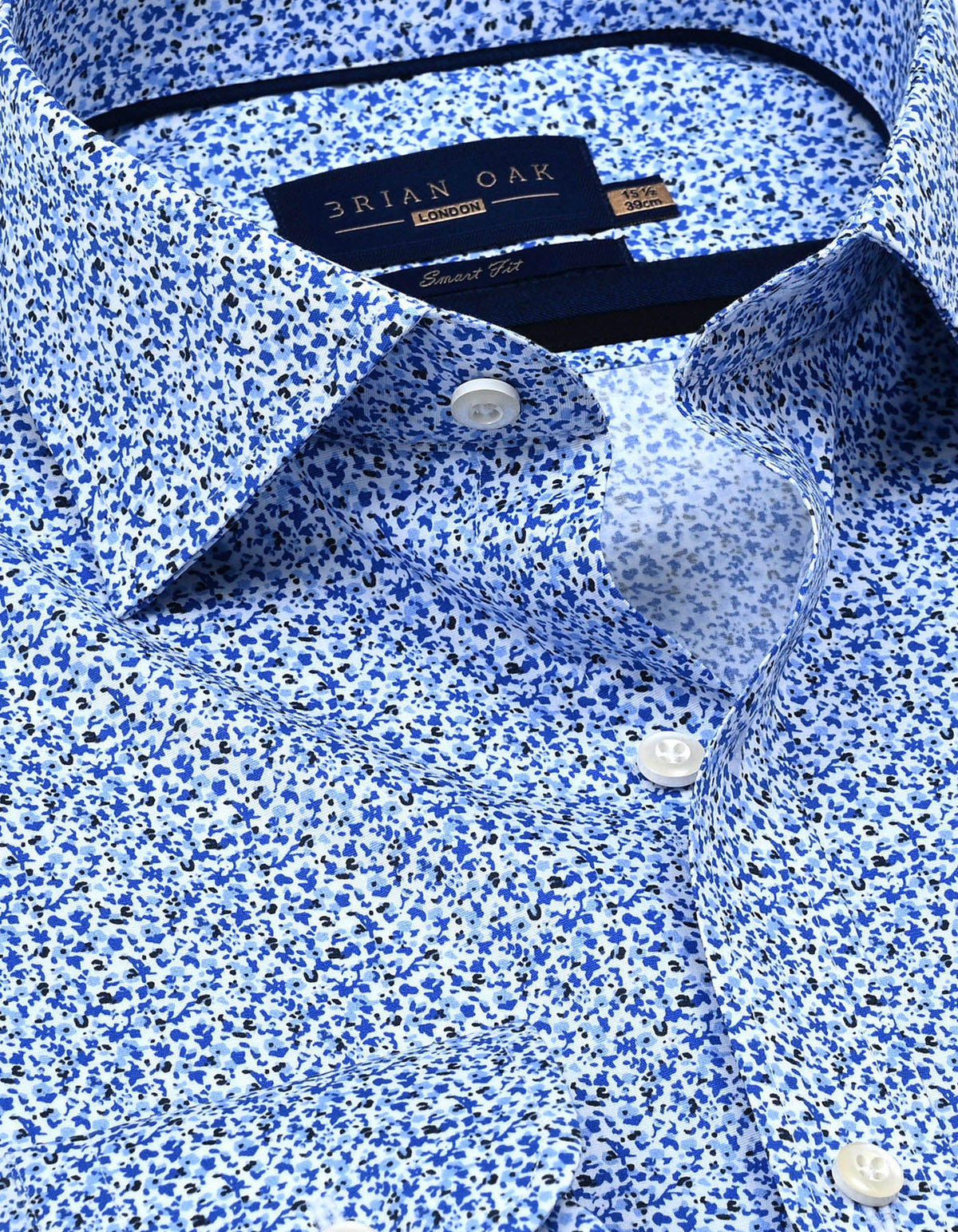 Men's Light Blue Floral Printed Formal Shirt