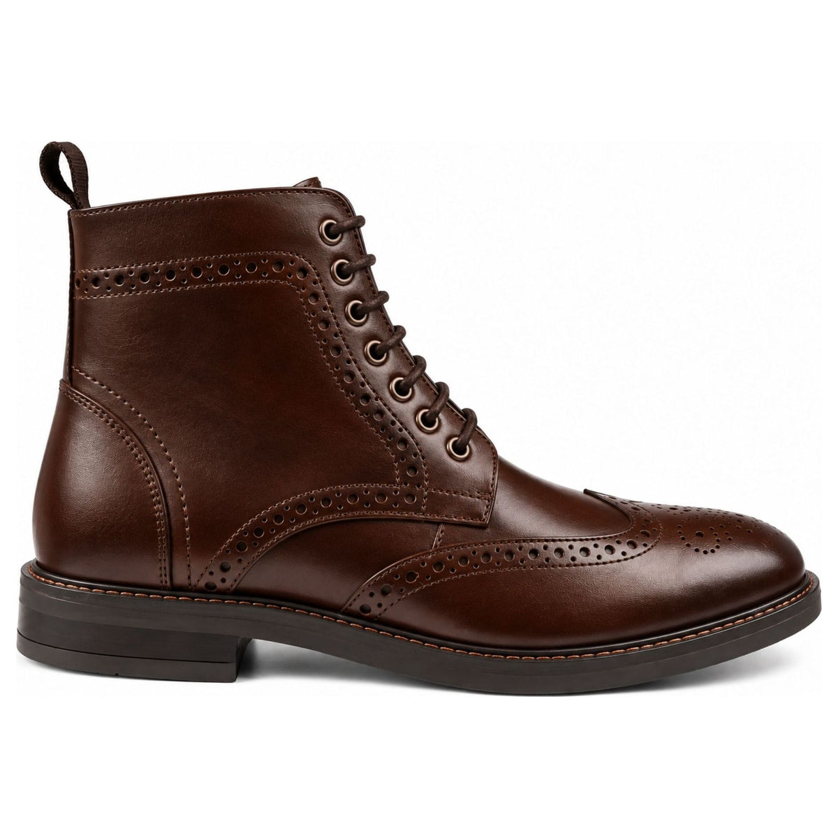 Aviemore - Men's Brown Leather Wingtip Brogue Ankle Boots