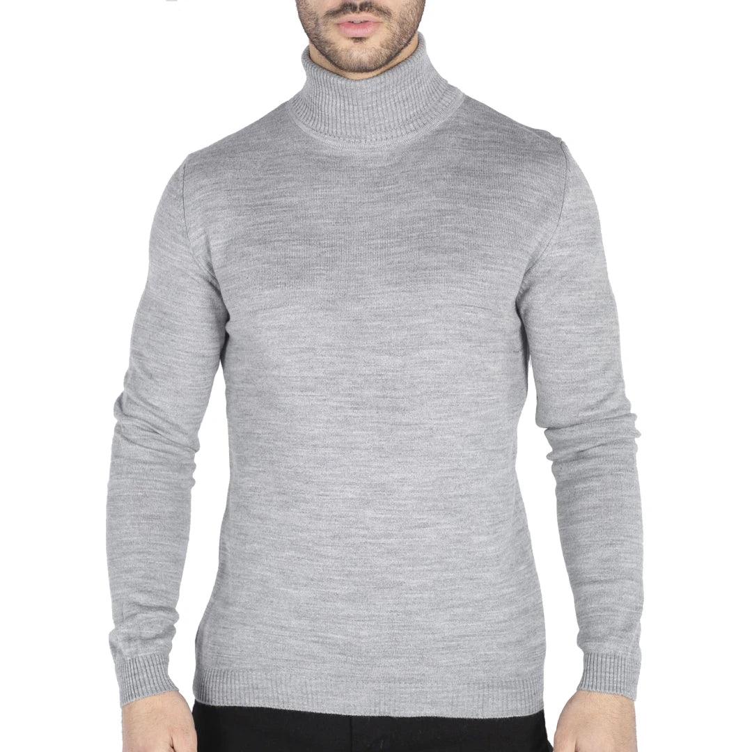 Mens Polar Neck Jumper Roll Neck High Turtle Neck Slim Fit Light Weight - Knighthood Store