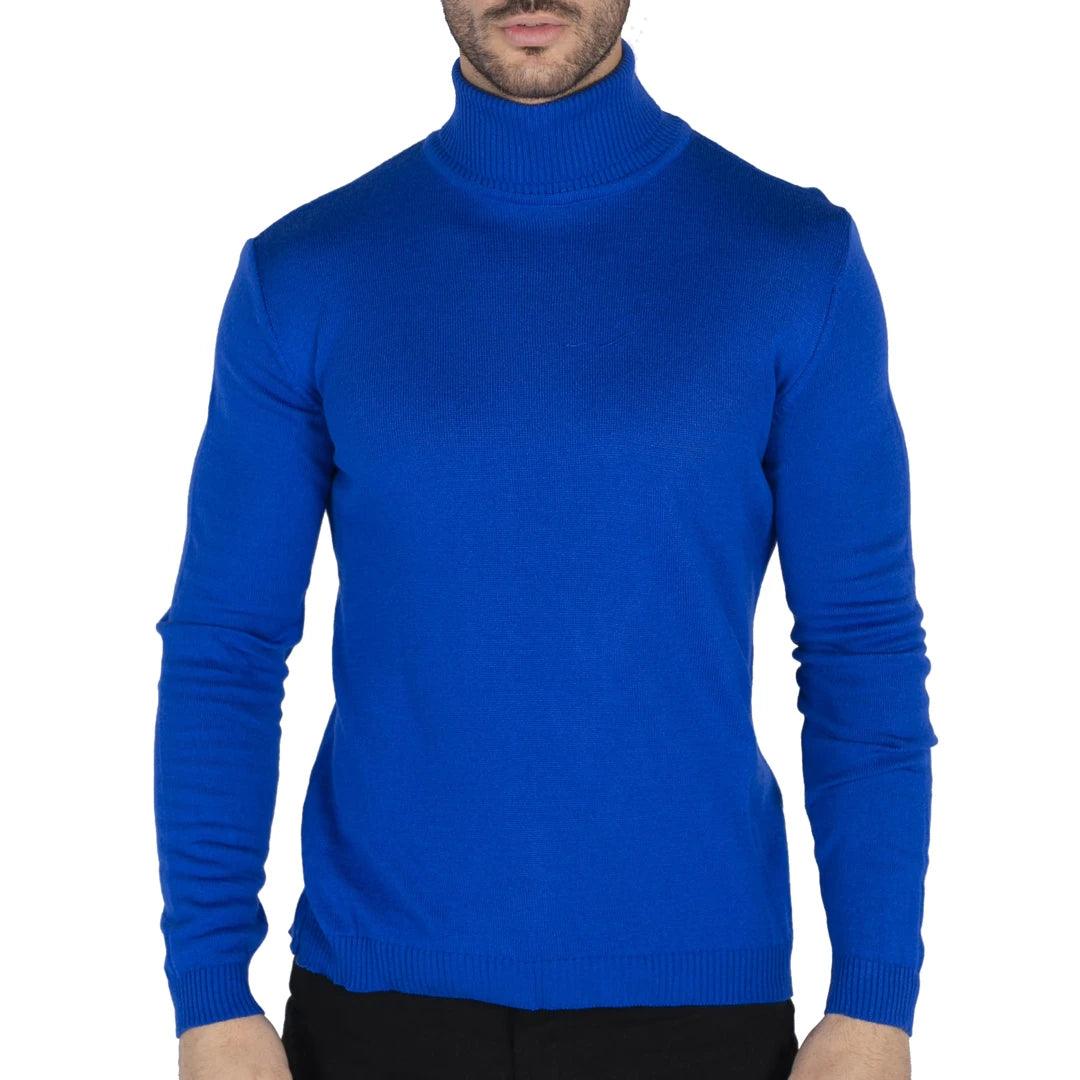 Mens Polar Neck Jumper Roll Neck High Turtle Neck Slim Fit Light Weight - Knighthood Store